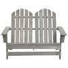 vidaXL 2-Seater Patio Adirondack Chair&Ottoman Fir Wood White - 2 of 4