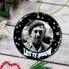 Dark Humor Let it Snow Christmas Ornament, Pablo Escobar Meme Gift| OrnamentallyYou - 2 of 3