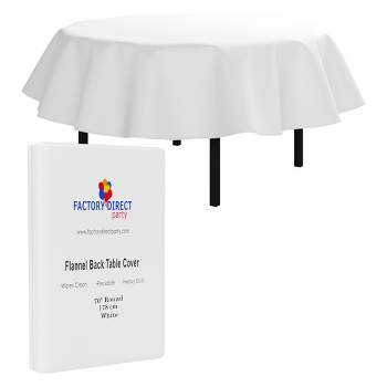 Crown Display Flannel Backed Vinyl Tablecloths - Vinyl Tablecloths - 1 Count Waterproof Tablecloths