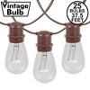 Novelty Lights 37.5 Feet Heavy Duty Light Strings and Sets with 25 In-Line E26 Sockets, Brown Wire PVC Stringer, 18" Spacing, End-To-End Connectable - 2 of 4