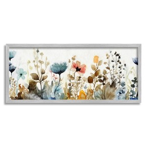 Stupell Industries Earth Tones Garden Blooms Framed Giclee Art, Gray, 24" x 10" - 1 of 4