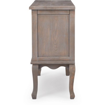 Elegant Farmhouse Light Gray 3-Drawer Storage Chest