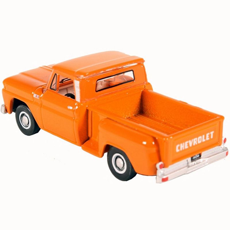 1965 Chevrolet C10 Stepside Pickup Truck Orange 1/87 (HO) Scale Diecast Model Car by Oxford Diecast, 3 of 4