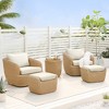 Spruce & Spring Patio Wicker Furniture Set Outdoor Rattan Bistro Set - 2 of 4