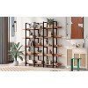 Grungis 5 Tier Decorative Bookshelf with Black Metal Frame,Storage Shelves for Living Room,Bedroom - 2 of 4
