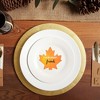 Blue Panda Thanksgiving Table Place Cards, Maple Leaf Cutouts (50 Count) - 2 of 3