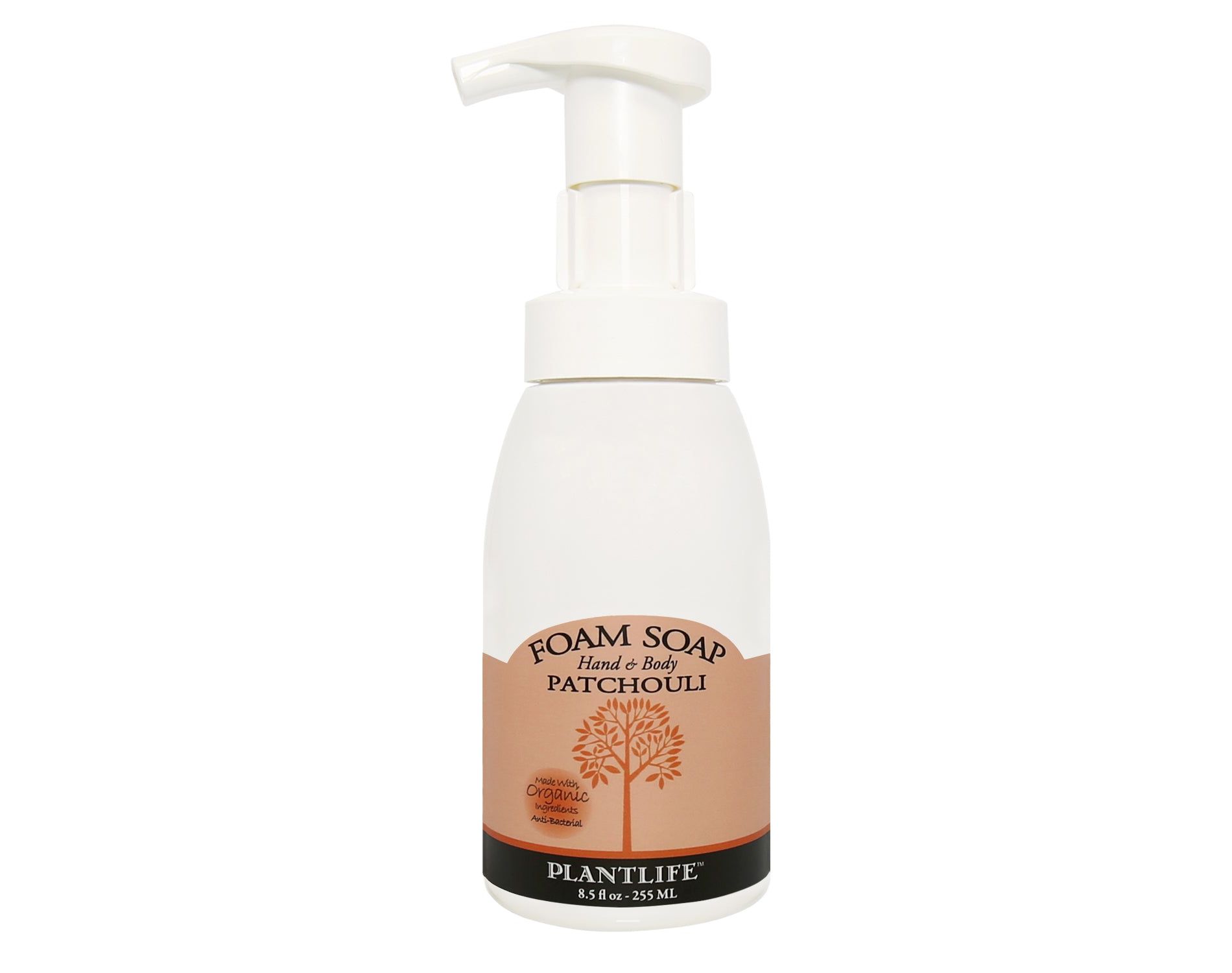 Plantlife Patchouli Foam Soap – Gentle, Moisturizing, Plant-Based – Ideal for Hand & Body Wash, Shaving, Kids’ Foaming Fun – 8.5oz