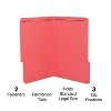 HITOUCH BUSINESS SERVICES Reinforced Classification Folder 2" Expansion Legal Size Red 50/Box - 2 of 4
