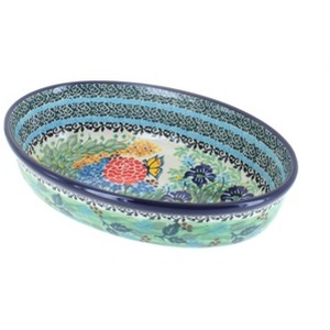 Blue Rose Polish Pottery 299 Ceramika Small Oval Baking Dish - 1 of 1