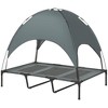 PawHut Elevated Portable Dog Cot Cooling Pet Bed With UV Protection Canopy Shade - 4 of 4