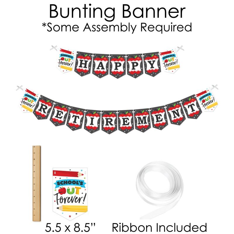 Big Dot of Happiness Teacher Retirement - Banner and Photo Booth Decorations - Happy Retirement Party Supplies Kit - Doterrific Bundle, 5 of 8
