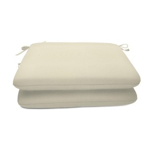 Casual Cushion Solid Sunbrella Fabric 2-Piece Indoor/Outdoor Seat Pad Cushion - 1 of 4