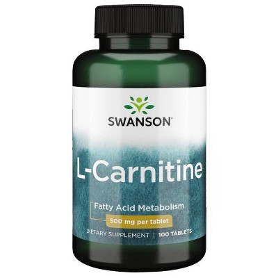 Swanson L-Carnitine Tablets, 500 mg, 100 Count.