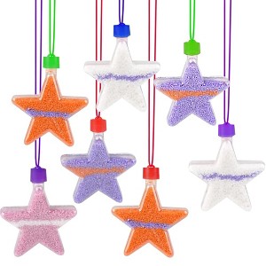ArtCreativity Star Sand Art Bottle Necklaces (Pack of 12) - 1 of 4