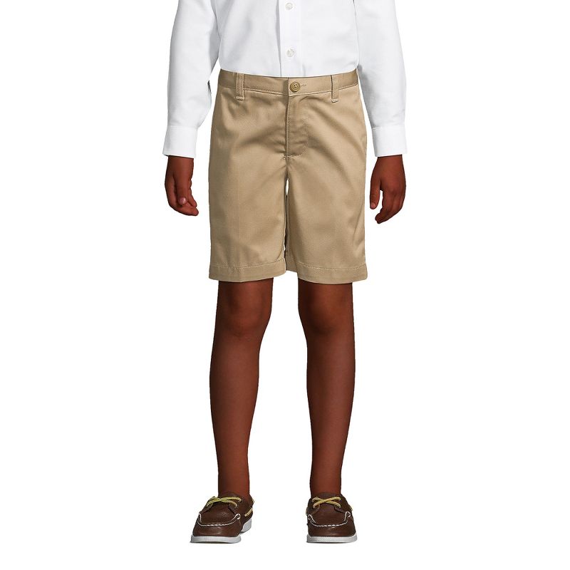 Lands' End School Uniform Kids Plain Front Blend Chino Shorts, 3 of 6