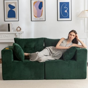 MAXYOYO Modular Sectional Sofa Couch, Sleeper Chair Modern Boneless Couch for Living Room, No Assembly Required - 1 of 4
