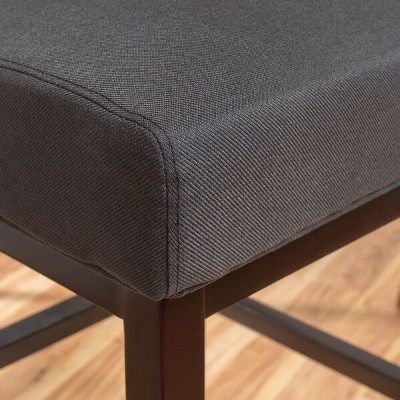 Dark Charcoal Swivel Barstool in Sleek Wood and Leather