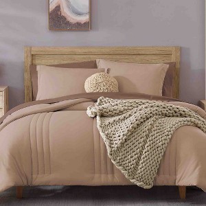 BAGOKIE 7 Pieces Bed in a Bag Comforter Set for All Season - 1 of 4