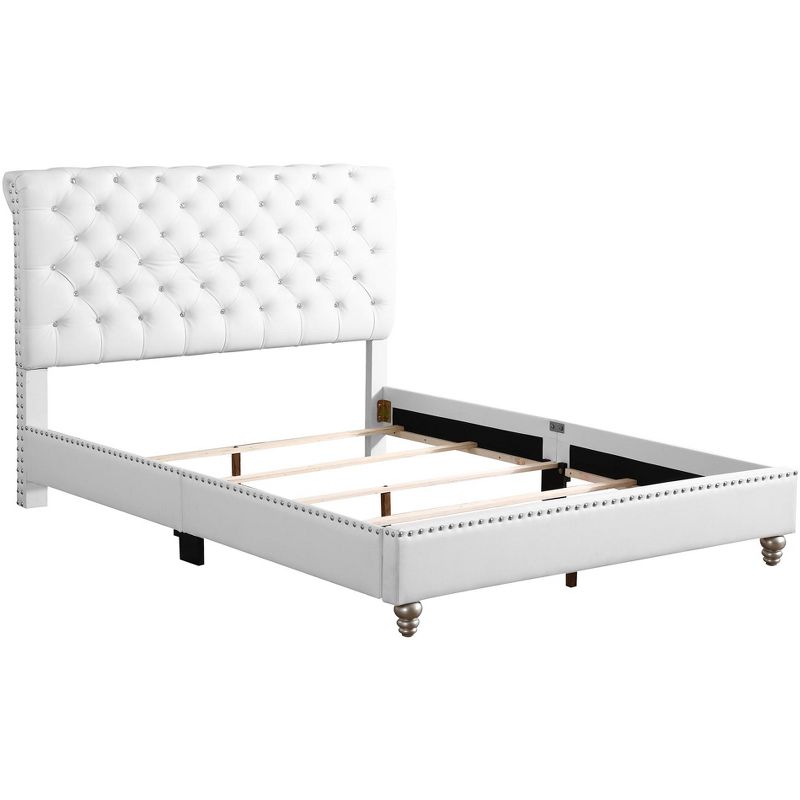 Passion Furniture Maxx Tufted Upholstered King Panel Bed, 3 of 8