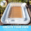 Swimline Luxe Edition Inflatable Relaxing Suntan Tub Floating Pool Lounger, Sun Tanning Pool, with Removable Head Pillow, Pearl White and Gold - image 4 of 4