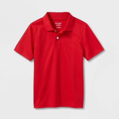 Kids' Short Sleeve Performance Uniform Polo Shirt - Cat & Jack™ Red