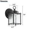 DOMETOUR Outdoor Wall Sconce Lights with Clear Glass, Outside Garage Sconce Lighting Waterproof Farmhouse Wall Lantern Lamp for House Patio Doorway - 4 of 4