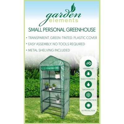 Small Green Transparent Plastic Indoor/Outdoor Greenhouse