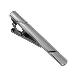 Unique Bargains Necktie Pinch with Black Gift Box for Regular Ties Wedding Business Men Tie Clip - 1 of 4