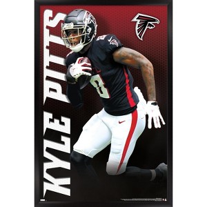 Trends International NFL Atlanta Falcons - Kyle Pitts 21 Framed Wall Poster Prints - 1 of 4