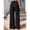 Womens Pants Casual Wide Leg Pants Elastic High Waist Long Pants - 2 of 4