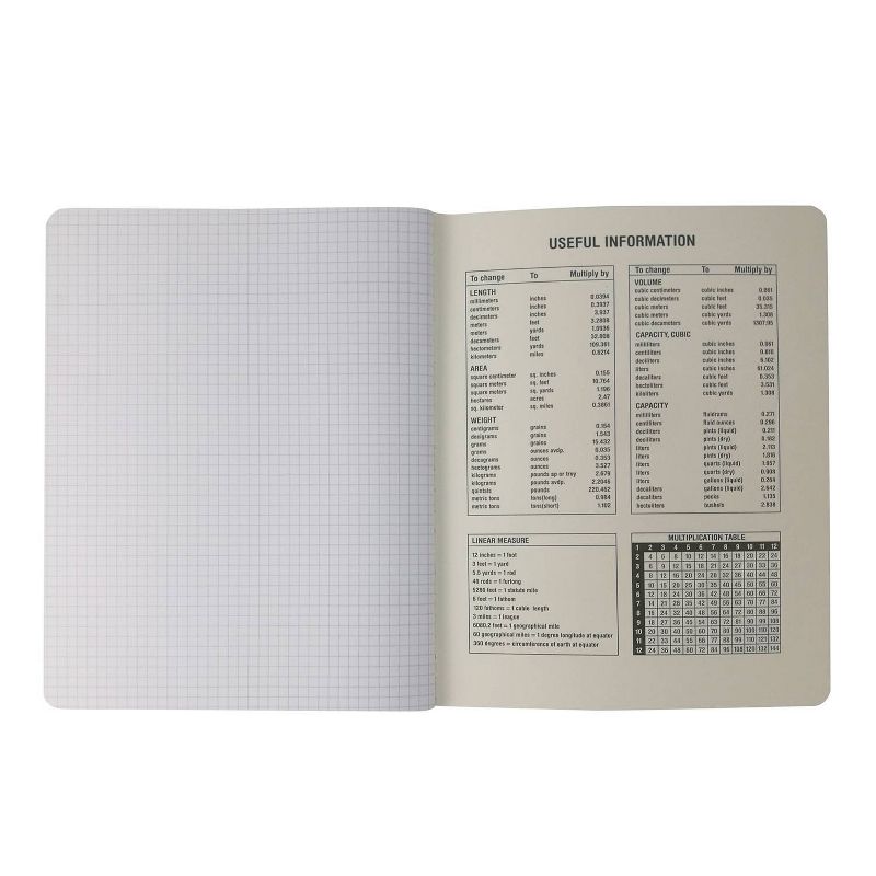 Graph Ruled Solid Composition Notebook Black - Unison, 3 of 4