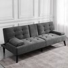 Celebalcony 64.2" Convertible Futon Upholstered Sofa Bed - 2 of 4