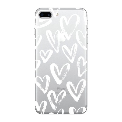 OTM Essentials Apple iPhone 8 Plus/7 Plus/6s Plus/6 Plus Clear Case - White Hearts