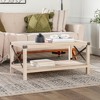 NicBex Rustic Farmhouse Coffee Table Industrial Metal-X Frame & Lower Shelf Easy Assembly for Living Room - 2 of 4