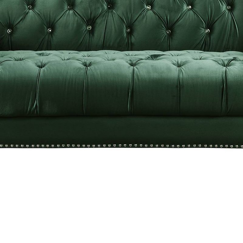 76&#34; Iberis Sofa Green Velvet - Acme Furniture, 3 of 9