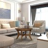 VYNXARIA 32inch Wood Round Coffee Table for Living Room,Mid Century Farmhouse Circle Wooden Coffee Tables for Apartment - 2 of 4