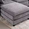 131.89" Chenille Upholstery Modular U-Shaped Sectional Sofa, 6-Piece Free Combination Couch - 4 of 4