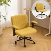 VINGLI Criss Cross Chair with Adjustable Flip-Up Arms,Cross Legged Chair with Wheels,Extra Wide Office Chair,Desk Chair,Starry Chenille - 4 of 4