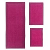 Luxury Reversible Bathroom Rugs Set, Washable Rug, Extra Soft and Absorbent bath Rug, Non-Slip Bath Mat Set, 3 Pcs Set with Runner, Hot Pink - 2 of 4