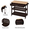 Yaheetech Rolling Kitchen Island Microwave Oven Stand with 3 Shelves and Worktop - 4 of 4