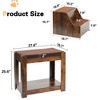 SEVOBAL Pet Steps and Ramps Multi-Level Pet Bunk with Removable Step Indoor Window Perch with Cushion, Scratch Pad, Brown, 30.4"*22.52"*7.48" - 3 of 4