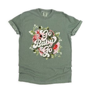 Simply Sage Market Women's Go Baby Go Derby Short Sleeve Garment Dyed Tee - 1 of 3