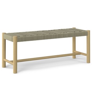 TiramisuBest Gold Bedroom Bench - Champagne Solid Wood & MDF Entryway, 54x18x19 Inches - 1 of 4