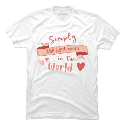 Men's Design By Humans Mother's Day Simply the Best Mom Banner By BoogieCreates T-Shirt