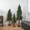 Northlight 3ct Prelit Artificial Christmas Trees Woodland Alpine 5' - Clear Lights - 2 of 4