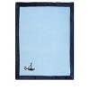 Bacati - Little Sailor Boat Embroidered Plush Baby Blanket - 2 of 4