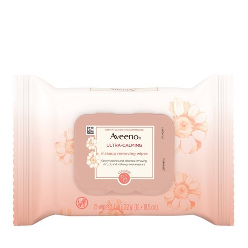 Aveeno Ultra-Calming Cleansing Makeup Removing Wipes - 25ct - image 1 of 4