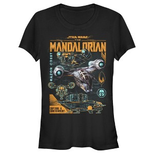 Juniors Womens Star Wars The Mandalorian Razor Crest Capture and Containment T-Shirt - 1 of 4
