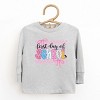 The Juniper Shop First Day Of School Checker Border Toddler Long Sleeve Tee - 2 of 4