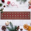 Christmas Festive Area Rugs 6x9 Indoor Carpet, Non-Slip Washable Soft Faux Wool Floor Mat Low Pile Foldable Accent Rug for Bedroom Living Room - 2 of 4